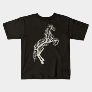 horse tree illustration Kids T-Shirt